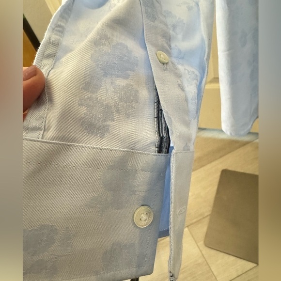 Ted Baker London Archive Men’s Shirt Sz 17 Button Front Blue Floral Long Sleeve - Picture 5 of 12